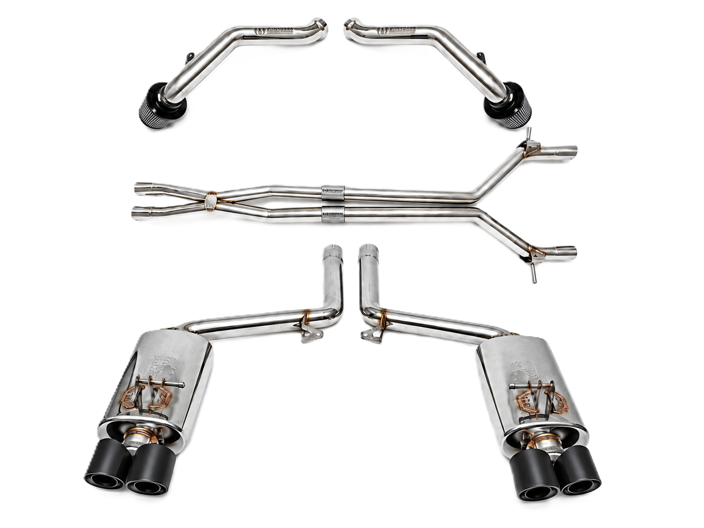 Fabspeed Exhaust Performance Package, Satin Black WITHOUT ECU Upgrade. Porsche 970 Panamera S (2010-2013) - 97004420010 - FS.POR.970S.COMPAI, FS.POR.970S.XP, FS.POR.970S.MAXB